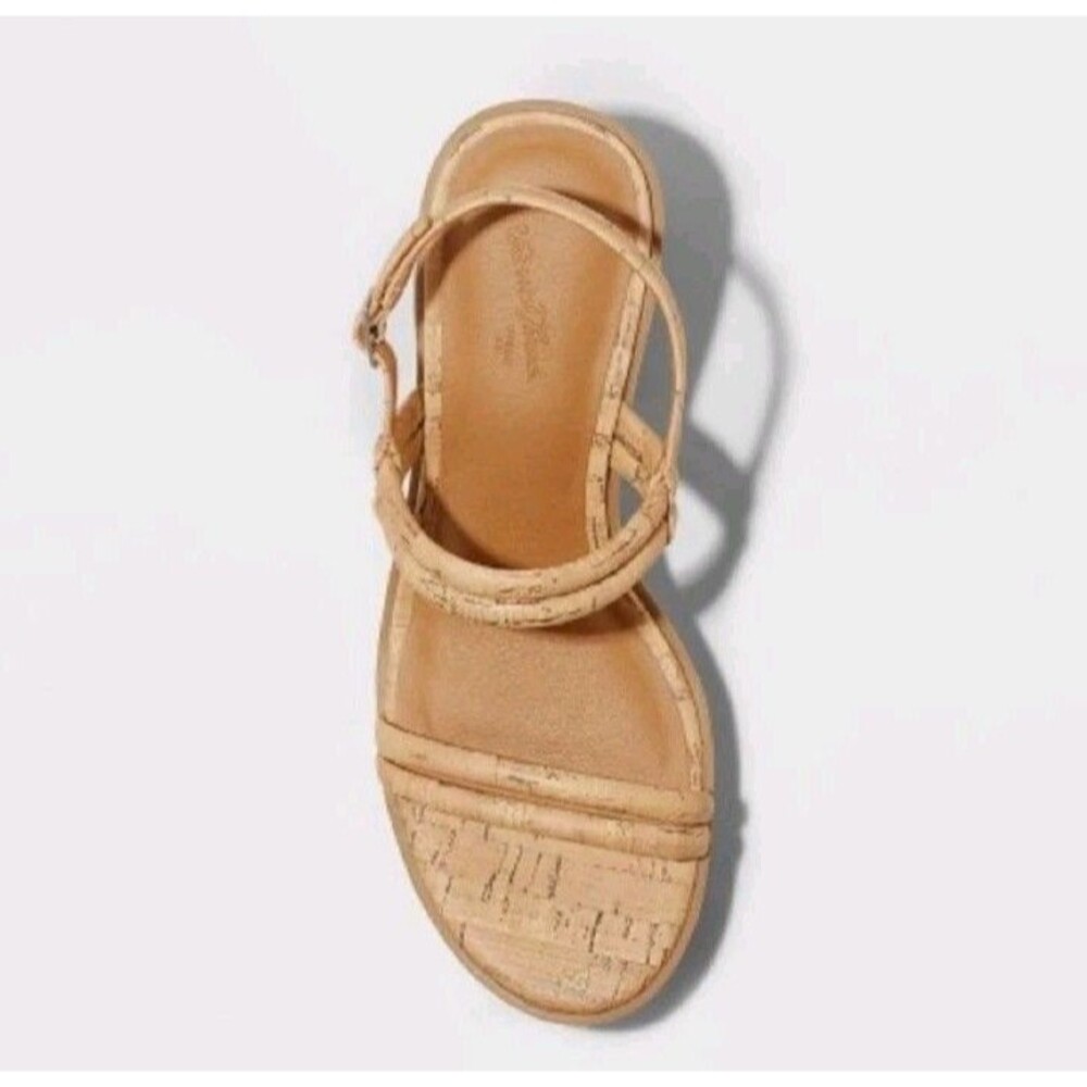 Universal Thread Women's Size 11 Tan Alva Cork Platform Heels - Picture 2 of 7